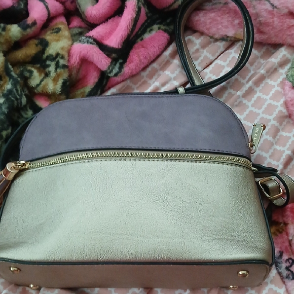 Elegant Purple and Gold Women's Bag - Picture 1 of 2
